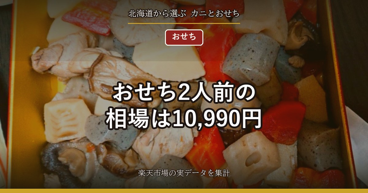 おせち2人前の相場は10,990円｜283件を人数別に集計した